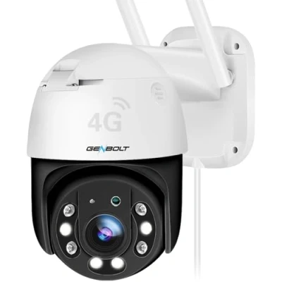 Afbeelding van [DC&amp;PoE] 2.5K Beveiligingscamera Buiten WIFI, GENBOLT 4MP WiFi Bewakingscamera PoE, CCTV IP Security Camera met Humanoïde Automatisch Tracking, Buitenshuis Kleur Nachtzicht