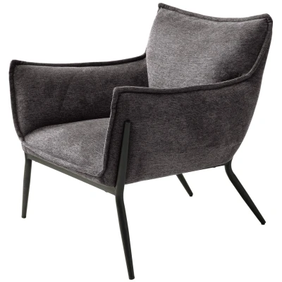 Afbeelding van Hygge Interiors Calgary Brego Loungestoel Donkergrijs
