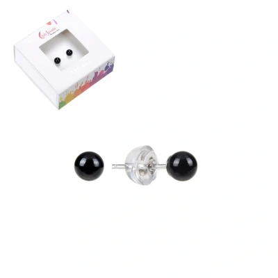 Afbeelding van Oorbellen Onyx 4 mm