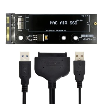 Afbeelding van Cablecc USB 3.0 naar 12+6pin SSD HDD SATA 22Pin Hard Disk Cartridge Drive voor Air Pro 2010 2011 A1369 A1370