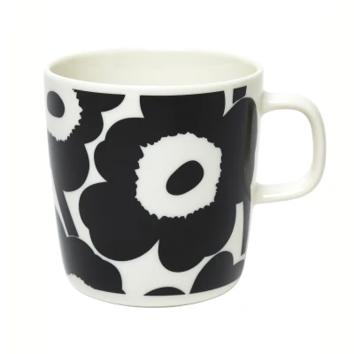 Afbeelding van Marimekko Unikko Mok 4dl Zwart