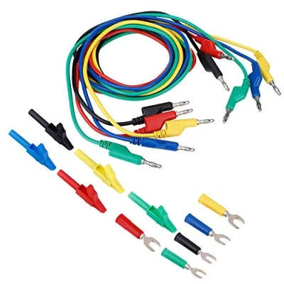 Afbeelding van 4mm Banaan Banana Plug Test Alligator Clips U Probe Kit voor Multimeter (P1036A), meetsnoeren