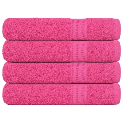 Afbeelding van vidaXL Handdoeken 4 st 100x200 cm 360 g/m² 100% katoen roze