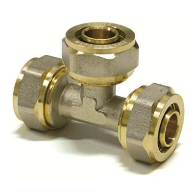 Afbeelding van Pipetec schroeffitting T stuk 16x2 mm voor meerlaagse composietbuis, DVGW, UBA conform, tot max. 100 C