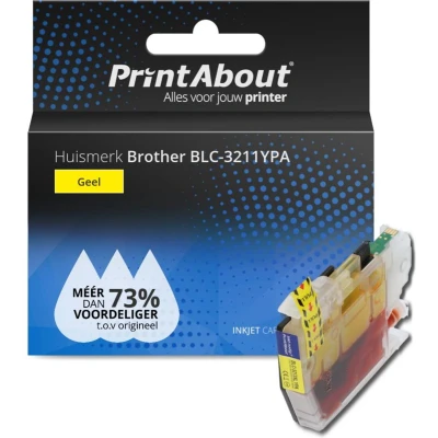 Afbeelding van Huismerk Brother LC 3211Y Inktcartridge Geel Hoge capaciteit