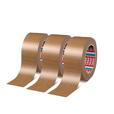 Afbeelding van Dpm tapes Tesapack 60013 Plakband van versterkt papier, verouderings en scheurbestendig, stil sterk klevend, verpakking met 3 rollen (&gt; 25 kg)