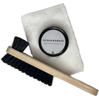Afbeelding van 3BMT® Complete Schoenpoets set Schoensmeer Neutraal/Transparant met Schoenborstel en Schoenpoetsdoek Schoenen Schoonmaak