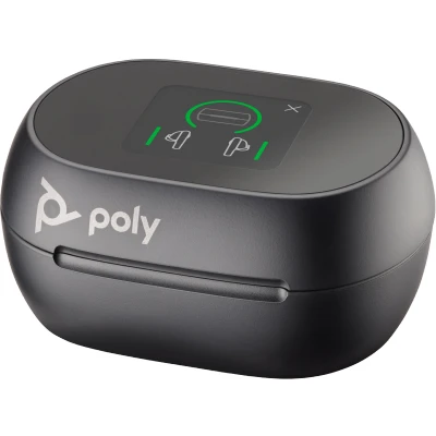 Afbeelding van POLY Voyager Free 60+ UC zwarte oplaadcase met touchscreen voor BT700 USB C adapter
