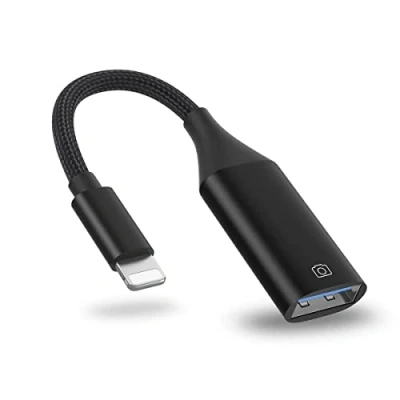Afbeelding van IVSHOWCO USB camera adapter voor telefoon, doel OTG kabeladapter pad, ondersteunt flashdrive, kaartlezer, muis, toetsenbord, MIDI.