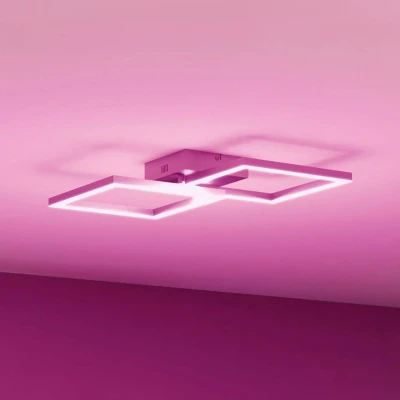 Afbeelding van Müller Licht tint LED plafondlamp Cano, RGB, CCT, zilver