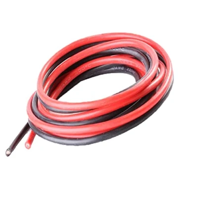 Afbeelding van Boladge 2 m zuivere siliconen draad stroomkabel 10 AWG batterijkabel vertind koperdraad gauge RC kabel (1 in zwart en 1 meter rood)