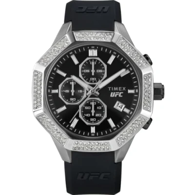 Afbeelding van Timex UFC King Chrono TW2V99300 Horloge Siliconen Zwart Ø 45 mm