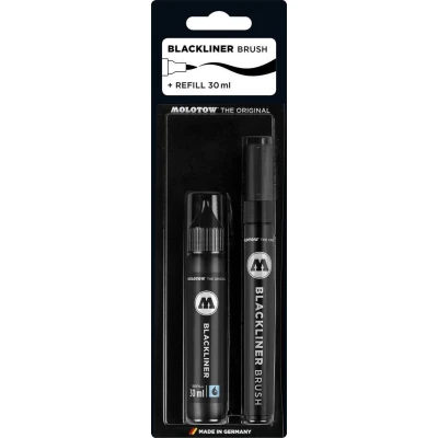 Afbeelding van Molotow Blackliner Brush Marker &amp; 30ml Refill Set
