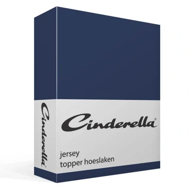 Afbeelding van Topper Hoeslaken Cinderella Navy (Jersey) 140 x 210/220 cm