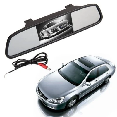 Afbeelding van BW 2 in 1 4.3 inch Digitale Kleur TFT LCD 16:9 Scherm Auto Achteruitkijkspiegel Beveiliging Conitor voor Camera DVD PAL/NTSC Meertalige