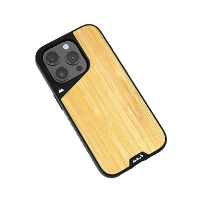 Afbeelding van Mous Case voor iPhone 15 Pro Max met MagSafe Limitless 5.0 Bamboe Hoesje Schokbestendig