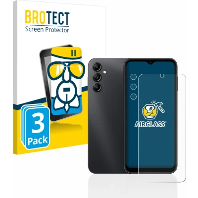 Afbeelding van BROTECT Screenprotector voor Samsung Galaxy A14 4G (Voor+Camera) Folie Beschermfolie Beschermglas transparant (3 Stuks)