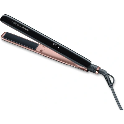Afbeelding van Beurer HS 80 Stijltang Haarstyler Titanium coating Triple Ionentechnologie Magic LED display Afgeronde verende platen Variabele temperatuurinstelling 3 Jaar garantie