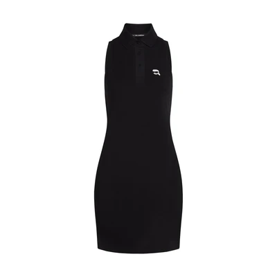 Afbeelding van KARL Lagerfeld IKON Patch Blousejurk, Dames, Maat: Large, Black