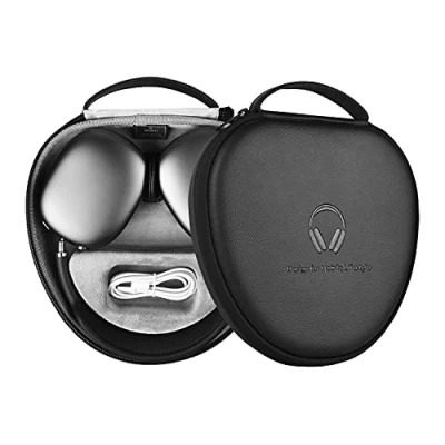 Afbeelding van WIWU AirPods Max hoes met slaapmodus, verbeterde smart case voor hoofdtelefoon, ultradunne reisdraagtas uithoudingsvermogen, harde opbergtas (zwart)