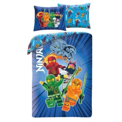 Afbeelding van Halantex Lego Ninjago beddengoedset, omkeerbaar dekbedovertrek 140 x 200 cm + kussensloop, 100% polyester