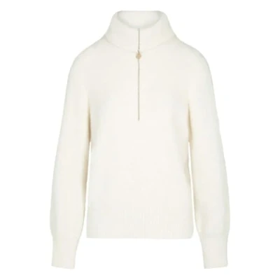 Afbeelding van Morgan Longsleeved WITH Zipped Trui, Dames, Maat: XL, White denim