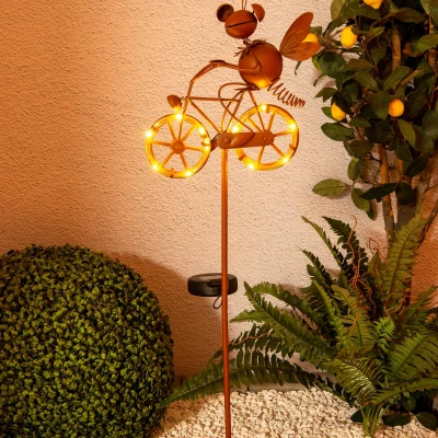 Afbeelding van näve Ledsolarlamp Led solar grondpen, bruin, warmwit, decoratieve figuur (1 stuk)