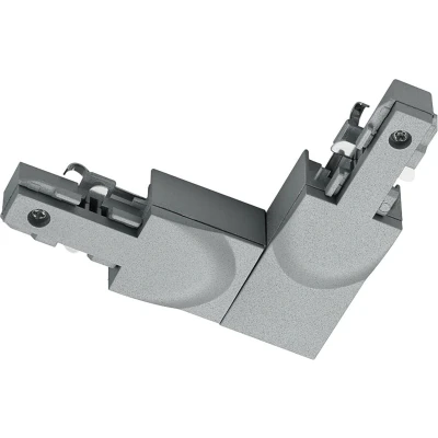 Afbeelding van Spanningsrail Doorverbinder DUOLINE Hoek L Connector Aarde Buiten 2 Fase Mat Titaan