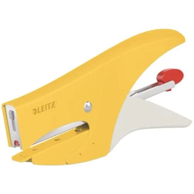 Afbeelding van Leitz Niettang, Capaciteit Van 15 Vellen, Achterlaad Functionaliteit, Inclusief P2 (No.10) Nietjes, Warm Geel, 56450019
