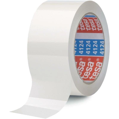 Afbeelding van Tesa pvc verpakkingstape Tesapack 4124 wit 50mmx66mtr