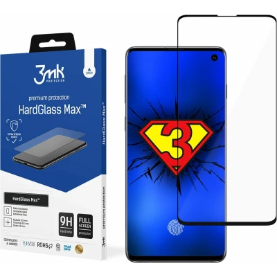 Afbeelding van Samsung Galaxy S10 Black 3mk HardGlass Max FingerPrint