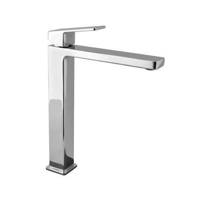 Afbeelding van Wastafelmengkraan Sapho Notos 1 hendel Recht Hoog 30.2 cm Chroom