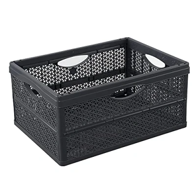 Afbeelding van Klapdoos, praktische en universele vouwdoos met een inhoud van 32 liter, BPA vrije kunststof, antraciet, 5901098173209