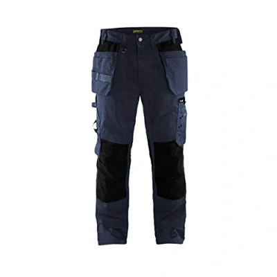Afbeelding van Blaklader Werkbroek met spijkerzakken 1555 1860 Donker marineblauw/Zwart C52