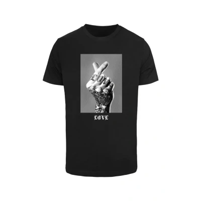 Afbeelding van Mister TEE Tattoed LOVE SIGN Tshirt print, Heren, Maat: Medium, Black