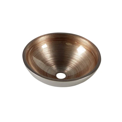 Afbeelding van Waskom Sapho Murano Rond 40x14 cm Glas Koper