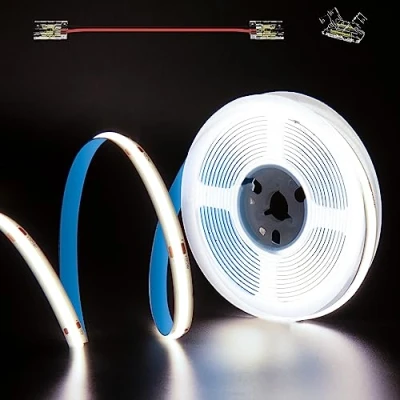 Afbeelding van Pautix COB LED Strip Natuurlijk wit Koud 6000K Enkel 5M,DC24V 480leds/M CRI90+ licht voor thuis,DIY verlichtingsproject met 8mm connectoren (voeding niet inbegrepen)