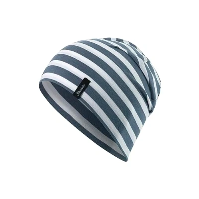 Afbeelding van Sterntaler Beanie Slouch Gestreepte Jersey Grijs Blauw