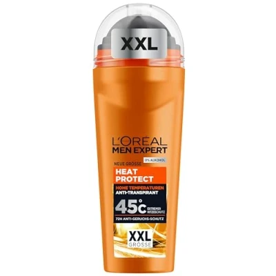 Afbeelding van L&#039;Oréal Men Expert XXL Deoroller voor mannen, deodorant, tegen zweetgeur, zweten en okselzweet, hoge temperaturen tot 45 C, zonder alcohol, Heat Protect, 1 x 100 ml