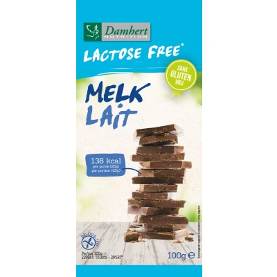 Afbeelding van 3x Damhert Chocoladereep Melk Glutenvrij en Lactosevrij 100 gr