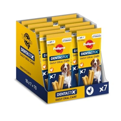 Afbeelding van Pedigree Dentastix Medium Kauwstaaf Gebitsverzorgende Hondensnack 10x 7 stuks/180 g