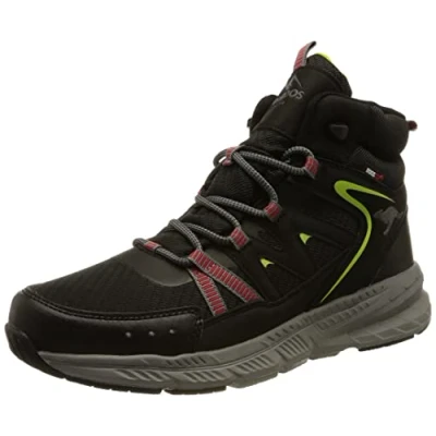 Afbeelding van KangaROOS Unisex K UO Nod Mid RTX Wandelschoen, Jet Black/Lime, 40 EU