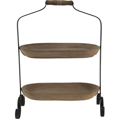 Afbeelding van Clayre &amp; Eef Bruine Etagère 38*21*50 cm 6H2085