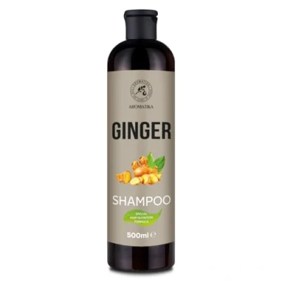 Afbeelding van Ginger Shampoo 480ml met gemberwortelextract voor haargroei Amla extract en arganolie een gevoede hoofdhuid alle haartypes Haarverzorging zacht glad haar