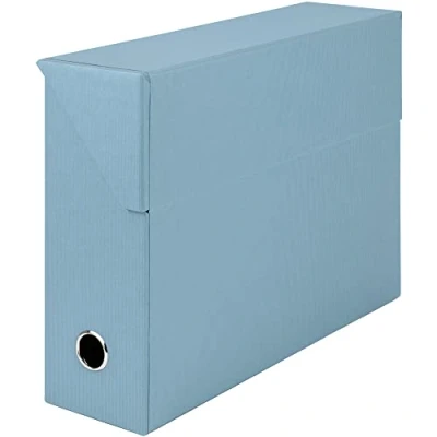 Afbeelding van Rössler Papier 1319452153 S.O.H.O. Archiefdoos, met zijklep en grijpgat, denim, 9,5 x 33,5 25,5 cm, 1 stuk