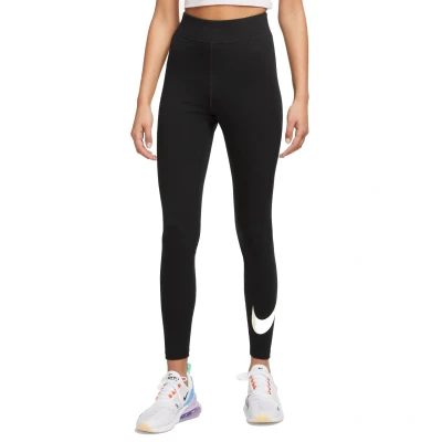 Afbeelding van Nike Sportswear W NSW Essntl GX HR Tight SWSH Legging, Dames, Maat: Medium, Black/sail