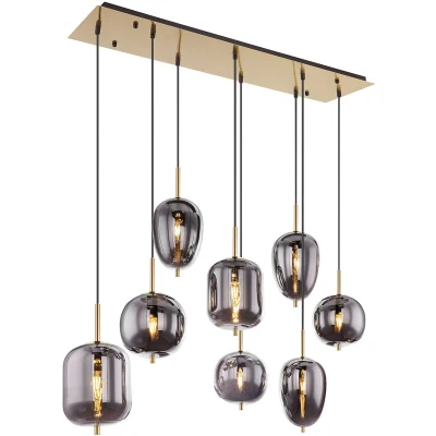Afbeelding van Globo hanglamp Blacky i messing metaal 15345 8MM