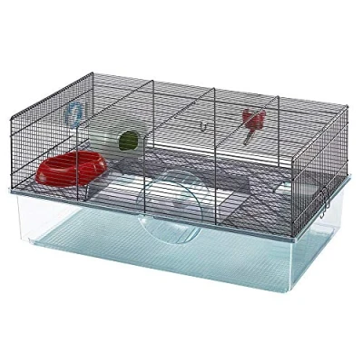 Afbeelding van Favola hamster Cage inclusief gratis waterfles, oefenwiel, voedselschotel en verborgen grote hamsterkooi meet 23,6 l x 14,4 W 11,8 H inch 1 jaar fabrieksgarantie