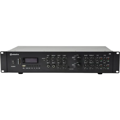 Afbeelding van Adastra A4 stereo PA versterker 4x 200W bluetooth, Microfoonaansluting