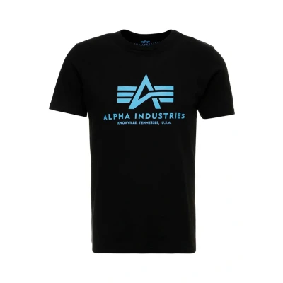 Afbeelding van Alpha Industries Tshirt print, Heren, Maat: XS, Black/blue